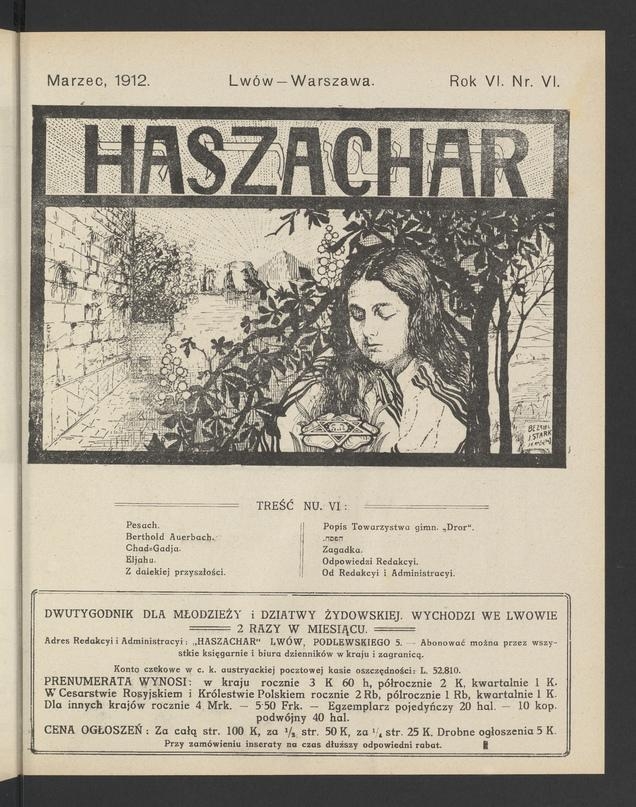 Haszachar. Rok 6, 1912, numer 6